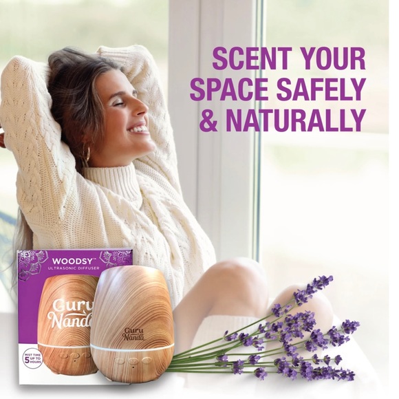 Guru Nanda Woodsy Ultrasonic Diffuser/Cool Mist Humidifier.  USB Cable, … - Picture 6 of 16